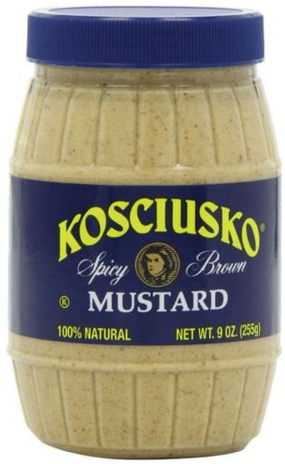 코시우스코 매운 갈색 겨자 255g Kosciusko Spicy Brown Mustard 9 oz, 1개