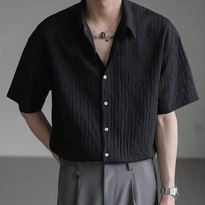 휠렉스 남성 여름 캐주얼 아이스 반팔 셔츠 J154