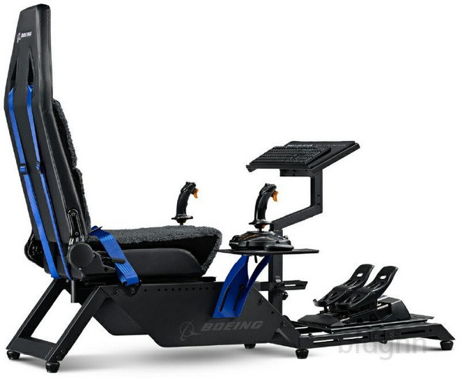 비행기 시뮬레이터 보잉 상업용 에디션 플라이트 시뮬레이션 게임기 조종사 체험 현실감 있는 조이스틱 세트 항공기 조종사 훈련용 게임 패드 포함 경량항공기, 단일