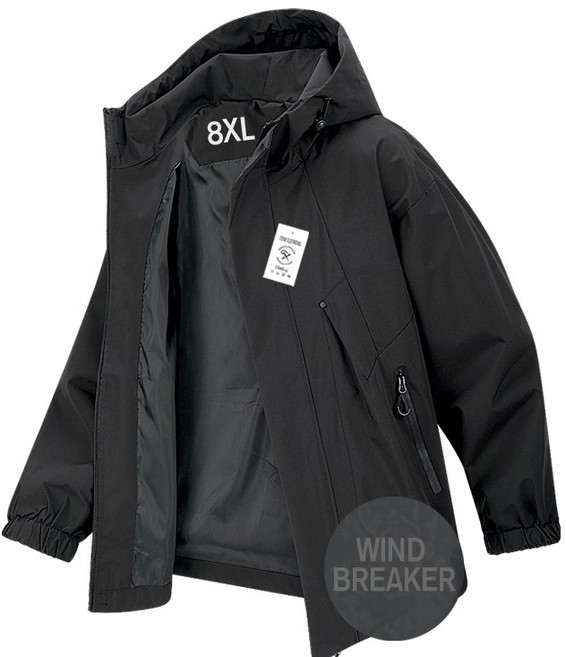 후드바람막이 자켓 점퍼 야상 [5XL-8XL] 윈드브레이커 사파리 빅빅사이즈 남자 봄 가을 초겨울