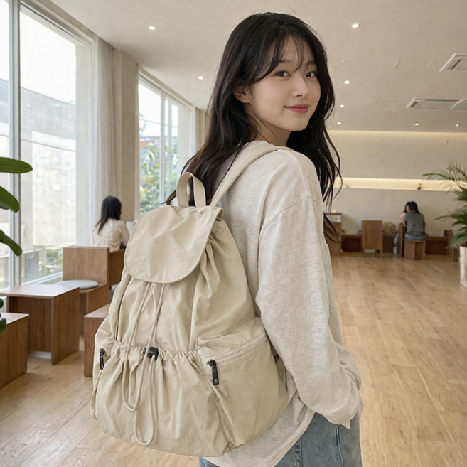데일로엔 여성 남자 가벼운 빅사이즈 수납 가방 학생 백팩