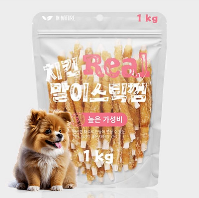 인네이처 리얼 치킨말이 스틱껌, 1개, 1kg, 치킨