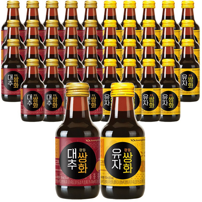 대추쌍화 20 + 유자쌍화 20 총 40병, 150ml × 40개, 150ml, 40개