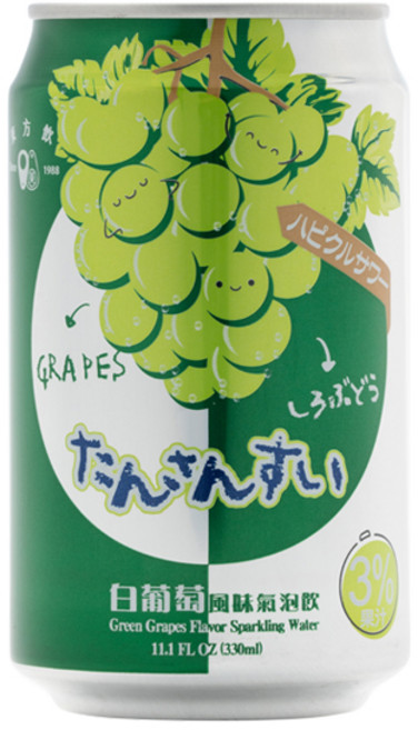 可爾必思 綠葡萄風味氣泡飲 330ml, 24個