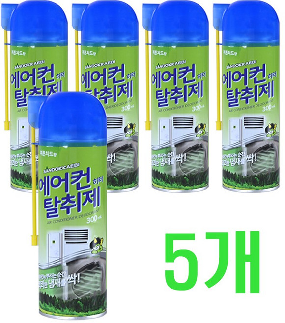 산도깨비 에어컨 탈취제 스프레이, 5개, 300L