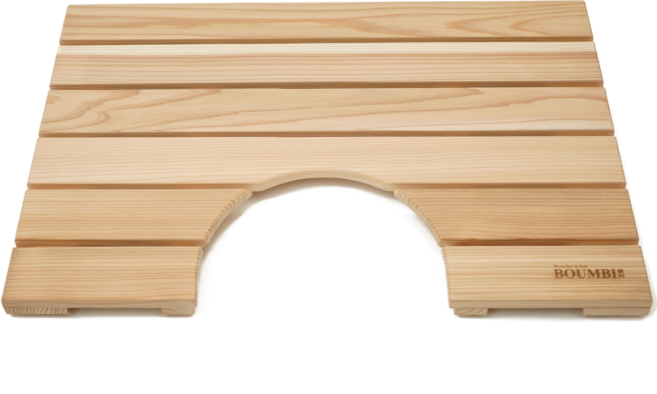BOUMBI 국내제작 시더 Cedar 원목 발매트 발판, 변기홀 소 (65x43x4cm), 1개