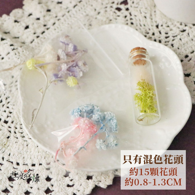 極度花燥 蠟菊 乾燥花材, 蠟菊,混色只有花頭約15頭