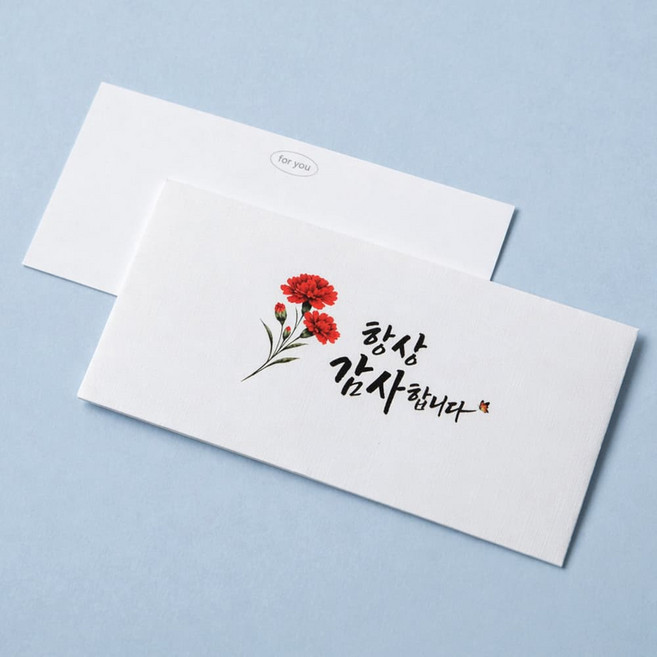 카네이션 고급 어버이날 용돈봉투, 6개, 크림