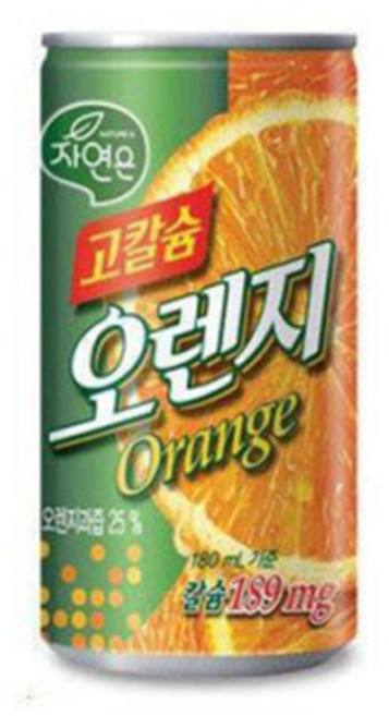 자연은 고칼슘 오렌지주스, 180ml, 30개