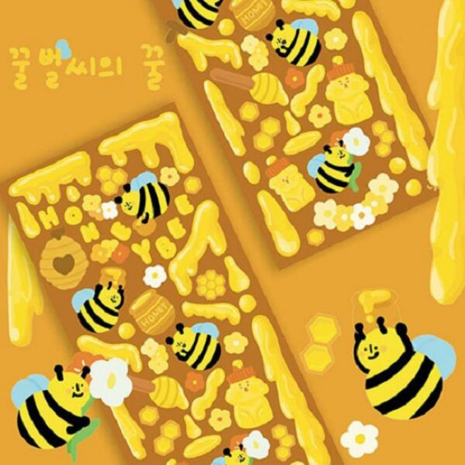 [우피] Honey Bee 꿀벌씨의 꿀 스티커, 1개