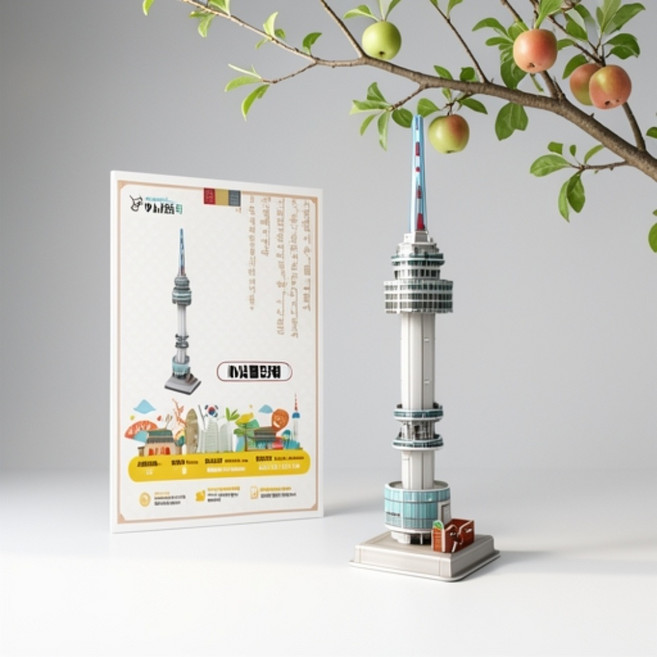 SM N서울타워 31피스 종이조형물 조카선물
