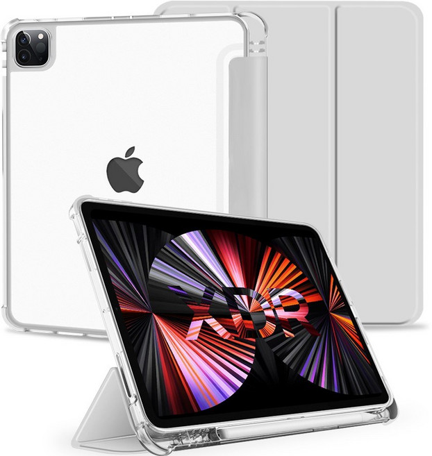 원더글라스 클리어 에어 쉴드 애플펜슬 수납 케이스, 라이트 그레이