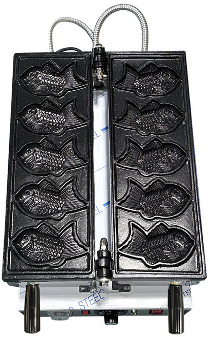 태양산업 국내산 전기식 업소 큰붕어빵기계 붕어빵틀 붕어빵메이커 5구