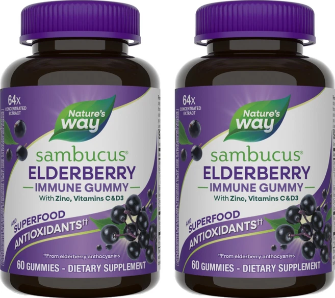 Nature's Way 삼부커스 구미, 60정, 2개 - 쿠팡