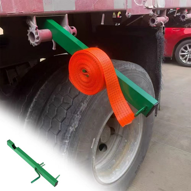 롤러형 트럭 화물 고정벨트 5CM 권취기, 1개, 초록색