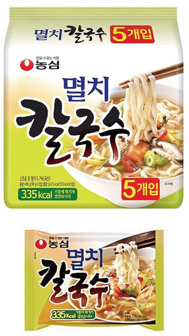 한국우동 삶은 말린 칼국수 명치 칼국수 5식들이 | 한국라면 논 플라이 히라면 멸치칼국수