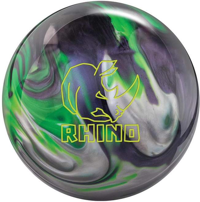 Brunswick Rhino 카본/라임/실버 볼링공 (16 파운드), 16 Pounds, 1개, 탄소/라임/실버