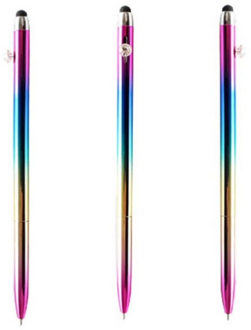 오로라 레인보우 UV 니들터치펜_부드러운 필기감 세련된 디자인, 무지(인쇄없음), 10개