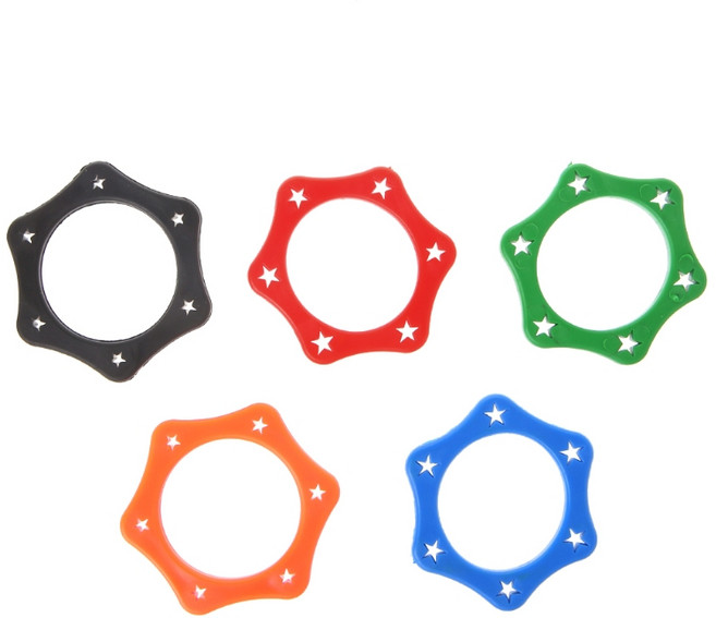 핸드 헬드 무선 마이크 보호를위한 5 개 PCS 고무 안티 슬립 롤러 링, 01 보라색