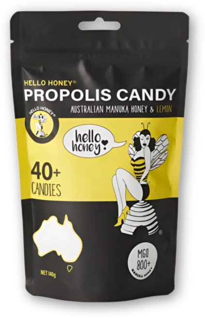 헬로허니 UMF20+호주 뉴질랜드 프로폴리스 마누카꿀 캔디 MGO800+ 오리지널 호주아저씨 이루웰, 140g, 1개