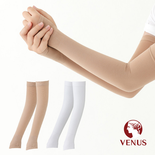 비너스 아쿠아엑스 UV 자외선 차단 쿨 팔토시 손등형 2매 (VST5601_2S), FREE, 색상혼합