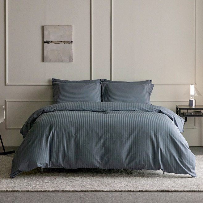 바운티풀 호텔침구 60수 순면 100% 침구세트 SS Q K, 딥블루