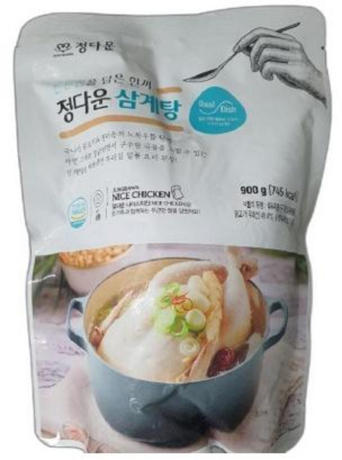 정다운삼계탕 냉동 정다운 900g, 1개