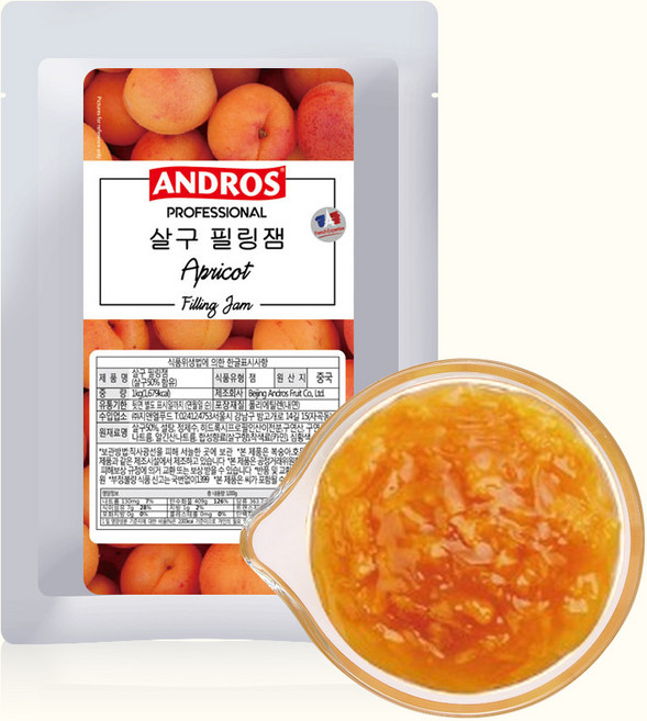 앤드로스 살구 필링잼 1kg, 1개