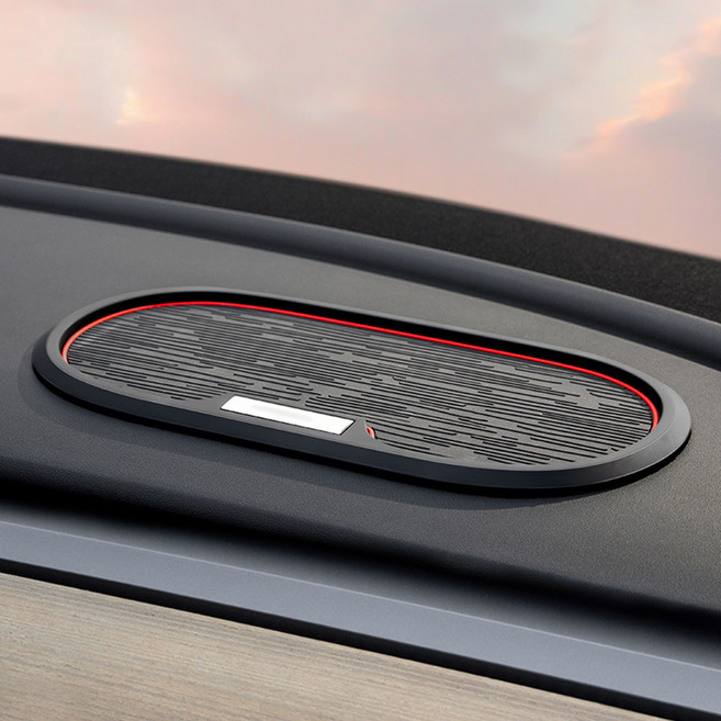 탄탄한 차량용 미끄럼방지 커버형 패드, 원형 나무결 패드, 1개