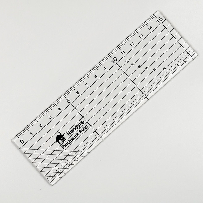 포에스 국산 퀼팅 패치워크 시접자 15cm, 1개, 투명