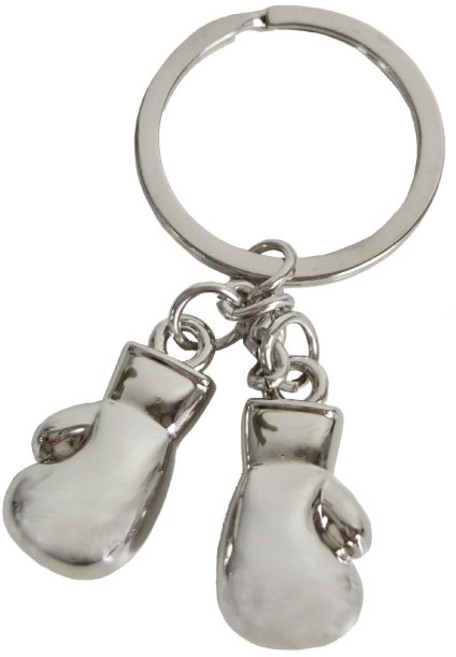 실버 복싱 글러브 키링 2개, 1세트