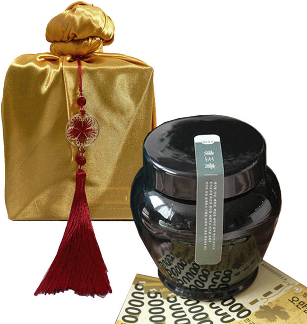 SANS 돈옥고 반전 용돈 항아리 부모님 선물, 1개, 골드레드 + 쇼핑백