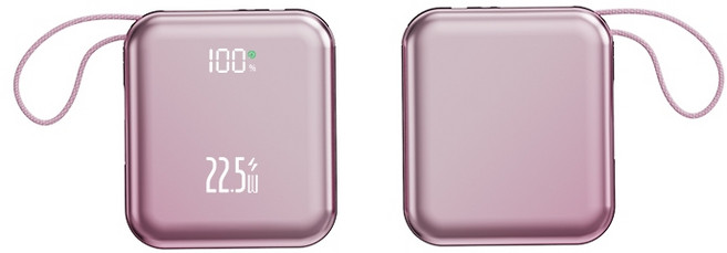 行動電源 20000mAh PD快充 自帶線 雙線設計 可登機, 粉色, 粉色