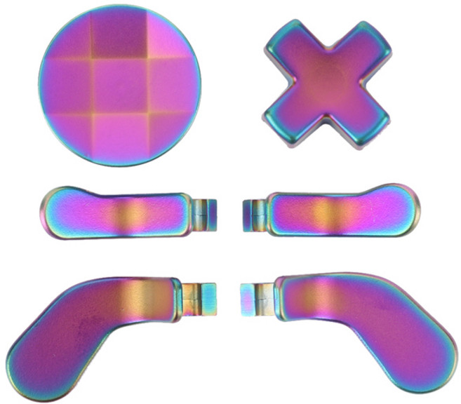 Xbox One Elite 시리즈 2 용 금속 컨트롤러 액세서리 패들 4 개 포함 D-패드 액세서리 부품 교체 키트 6 in 1, 1) A