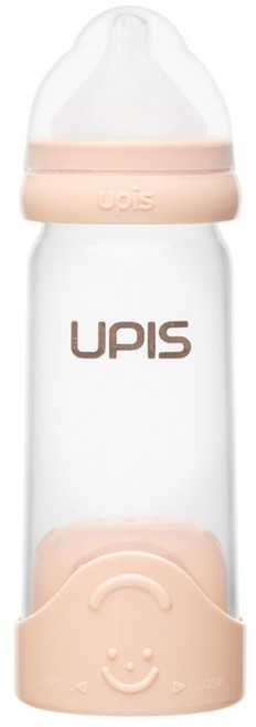 upis 攜帶式奶瓶, Pink Beige, 250ml, 1入