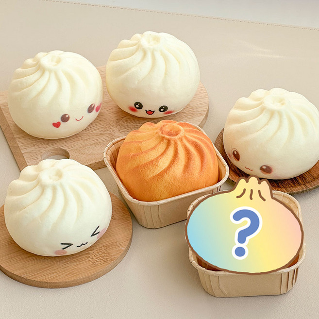 군만두를 찾아라 랜덤 스퀴시 촉감놀이 말랑이 주물럭 6개, 1개, 상세페이지 참조