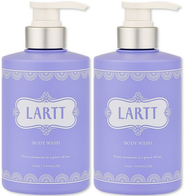 라르트 노네랄 노인냄새 땀 체취 제거 천연 바디워시 아쿠아머스크향, 2개, 500ml