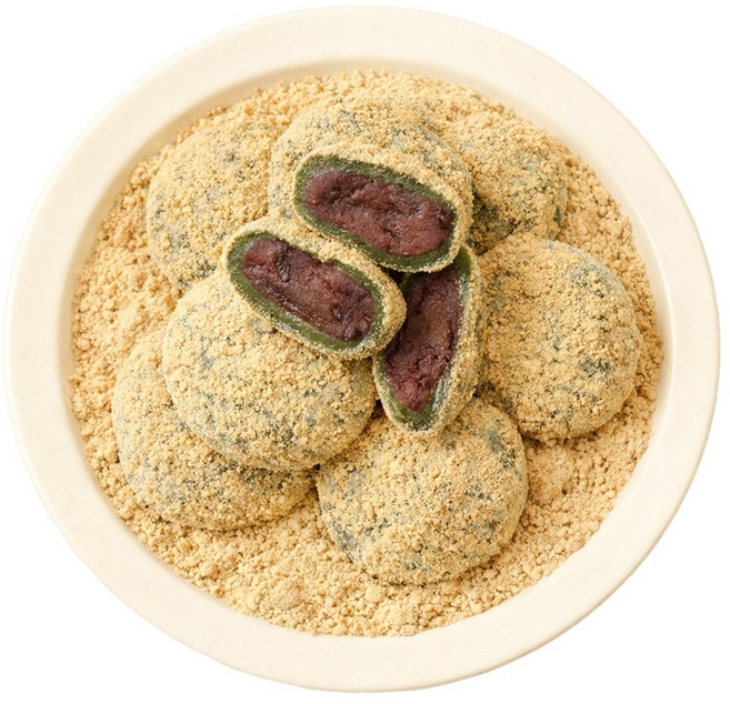 아리랑오븐 제주해풍쑥 통팥 콩달떡 콩 쑥개떡 식사대용 간식 개별포장 20개입 1kg, 20개, 50g