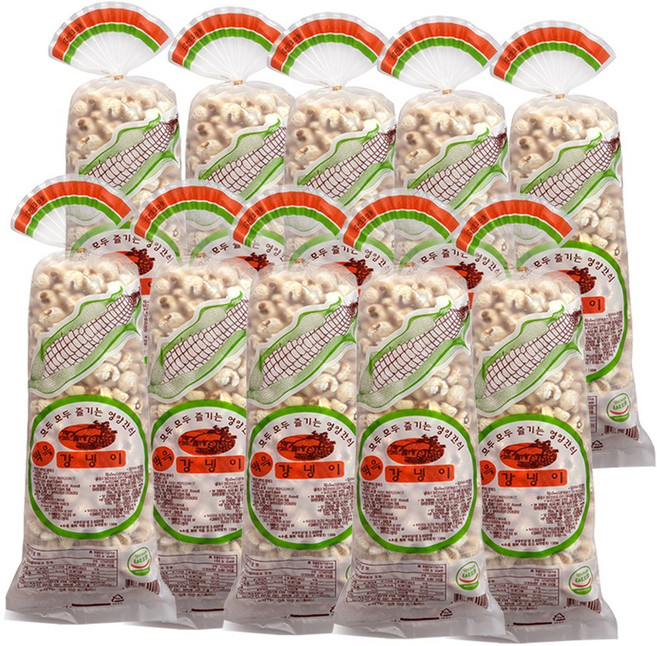 태양식품 백옥 강냉이 옥수수 뻥튀기, 10개, 200g