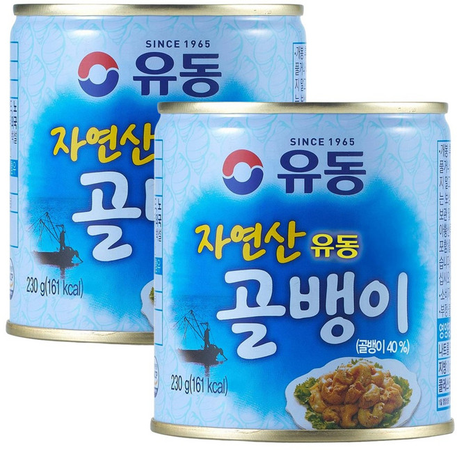 유동 자연산 골뱅이, 230g, 2개