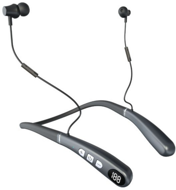 FDA인증 디지털 DSP칩 내장 32채널 넥밴드형 스마트 보청보조기 음성증폭기 T-1, 1개, 블랙(32채널)