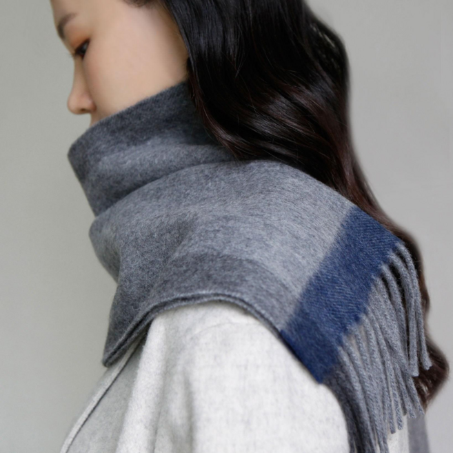 [킹스로드] 최상급 캐시미어 울머플러 남자여자커플 체크목도리 가을겨울 방한보온 남성여성 긴 롱 술 패션목도리 브랜드 선물추천