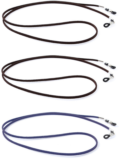 국산 안경줄 3개 세트 돋보기 안경 선글라스용 스웨이드 고리형 안경줄