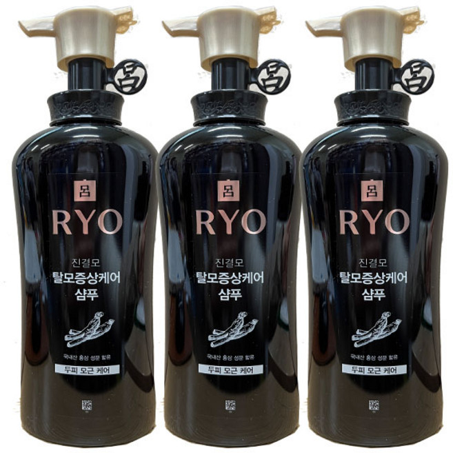 려 진결모 탈모증상케어샴푸 490ml 탈모샴푸, 3개
