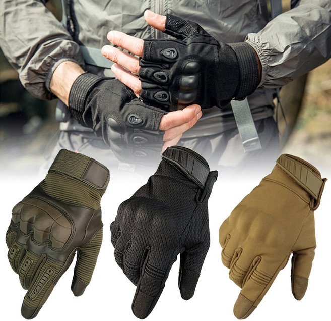 오토몬 전술장갑 밀리터리 군용 택티컬 아웃도어 등산장갑, 블랙, 1개