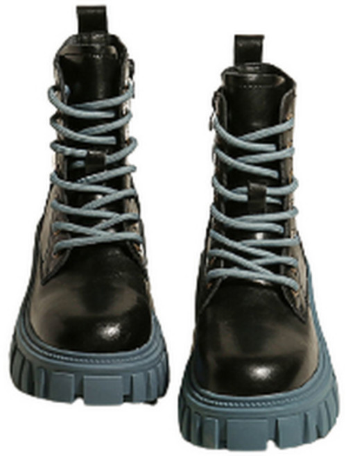 혼멘 키높이 여성 통굽 사이드 지퍼 미들 워커 6cm