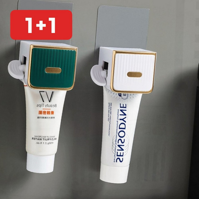 치약짜개 디스펜서 욕실 벽부착 자동 짜기 튜브 홀더 수납, 1개, one 1. 클래식 화이트