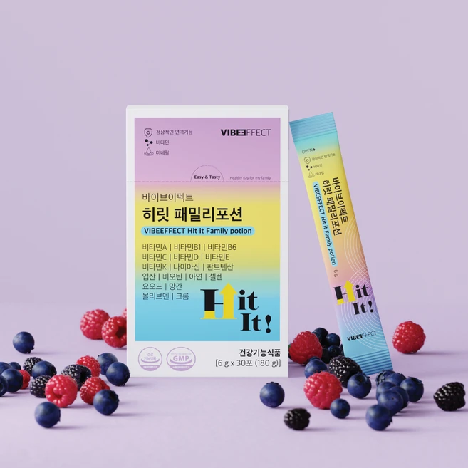 바이브이펙트 히릿 패밀리포션 종합비타민 가족면역력, 1세트, 30회분 - 쿠팡