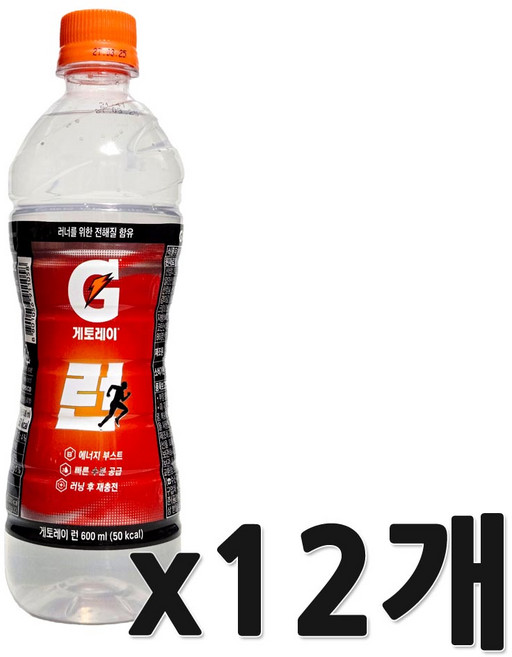 칠성)게토레이런600ml, 12개, 600ml