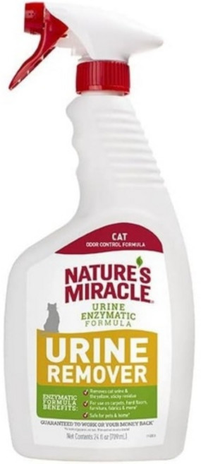 Nature's Miracle 고양이 소변 제거제 24온스 효소 포뮬러 139392, Nature's Miracle 강아지 소변 제거제, 7, 1개